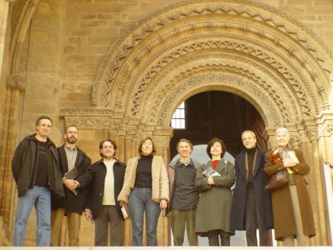 Santi Arbós, Eduard Castanyo, Isidor Bernabé, Anna Porquet, Jordi Solé, Carme Torras, Antonni Munné i Rosa Fabregat, a la Seu Vella